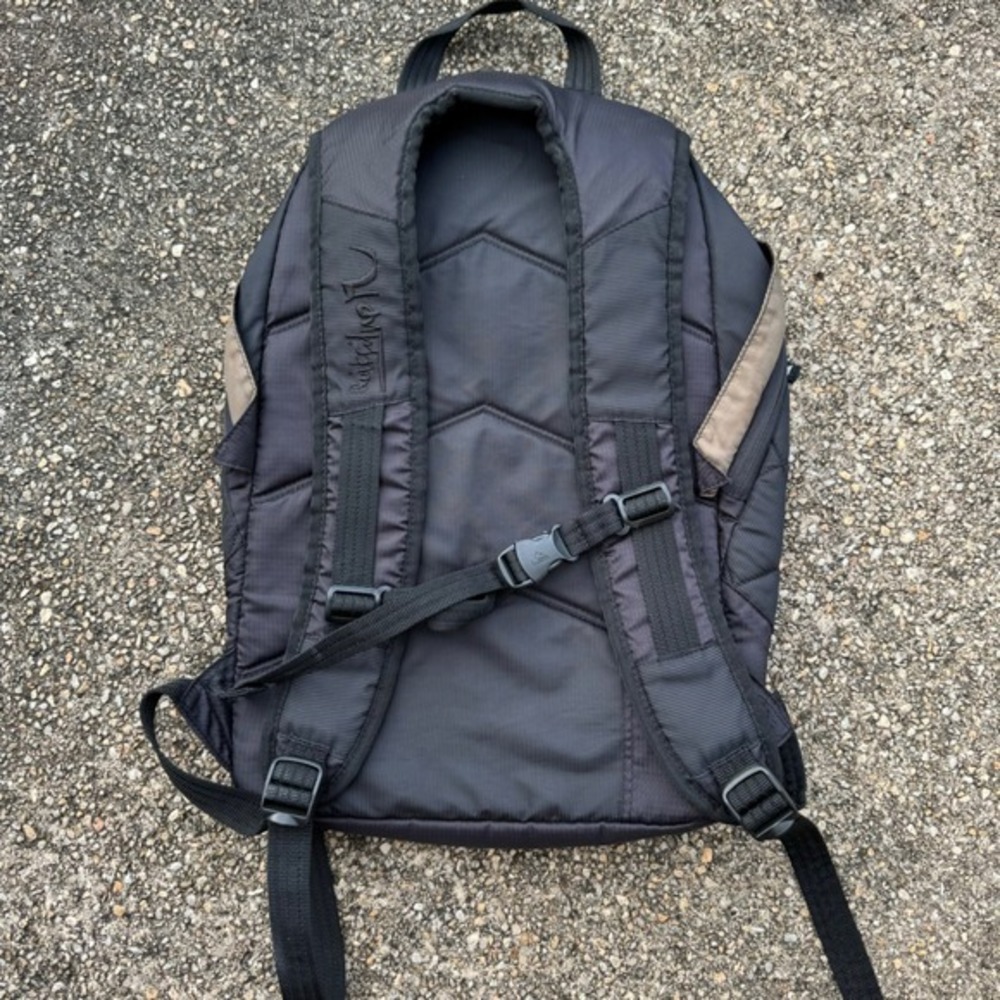 Quiksilver Quilted‎ Backpack Black Travel School Outdoor Bag Vintage - Picture 5 of 7
